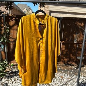 Alara Official Yellow Lightweight Khaftan Top Vibrant Mustard Casual